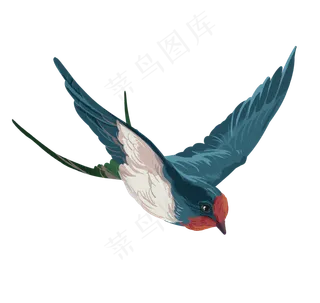 春天清明节展翅飞燕,免抠元素