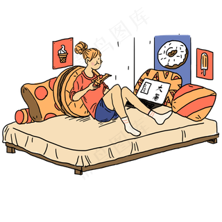 夏至你好夏天风扇小女孩