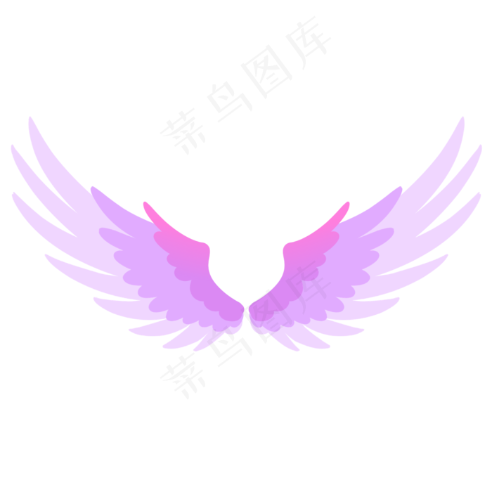 手绘游戏的翅膀插画,免抠元素