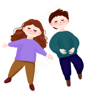 24节气春分一起躺在草地上,免抠元素