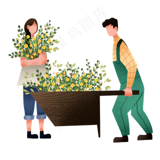 夏至情侣和小花