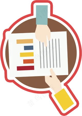 团队合作报表办公讨论,免抠元素