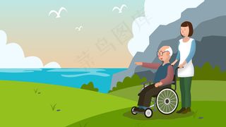 陪父亲过父亲节的女儿