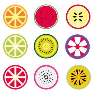 手绘水果图标