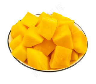 切块黄色芒果