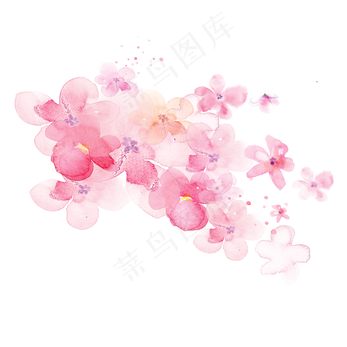 彩绘花朵设计海报宣传画