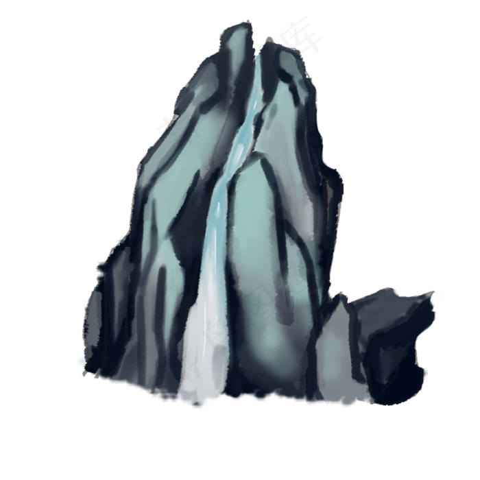 清明节山水png素材