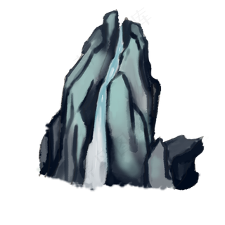 清明节山水png素材