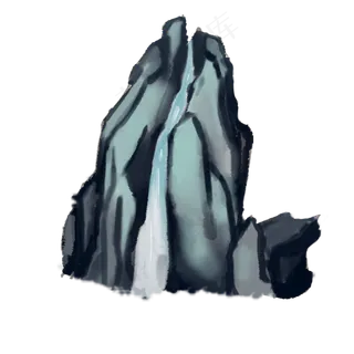 清明节山水png素材