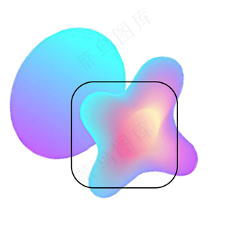 流体方框装饰素材