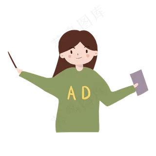 女神节各职业女性教师,免抠元素