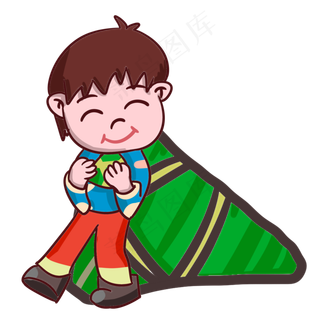 端午节粽子节吃粽子手绘