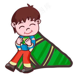 端午节粽子节吃粽子手绘