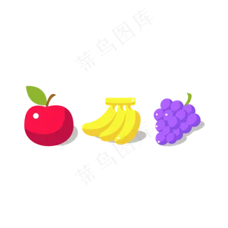 卡通水果苹果香蕉葡萄