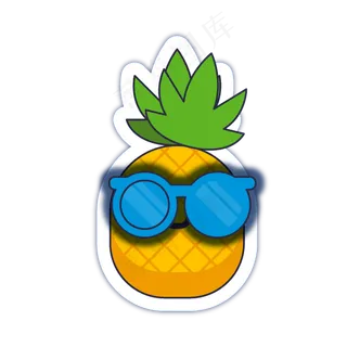 水果菠萝卡通图案
