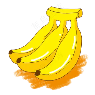 夏季香蕉水果简单黄色美味食物