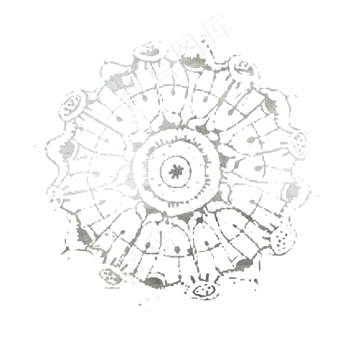 银色古典装饰对称雪花(2500X2500(DPI:300))psd模版下载