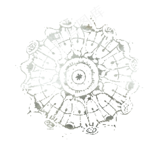 银色古典装饰对称雪花