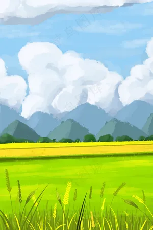 二十四节气小满夏日田园风景