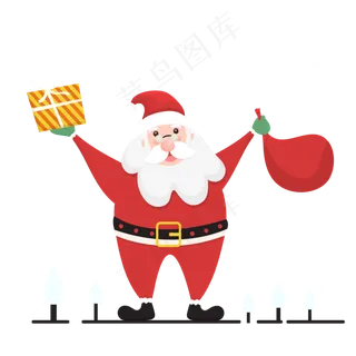 圣诞老人平安夜装饰,免抠元素