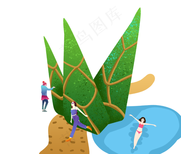 端午节创意粽子插画