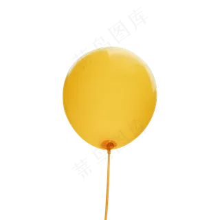 黄色的装饰小气球