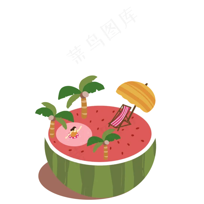 夏季小暑小清新手绘(2480X2480(DPI:299))psd模版下载
