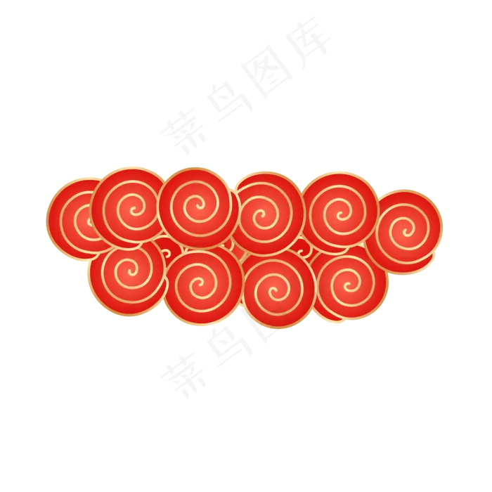 红金云纹,免抠元素(2000*2000px 300 dpi )ai矢量模版下载