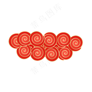 红金云纹,免抠元素