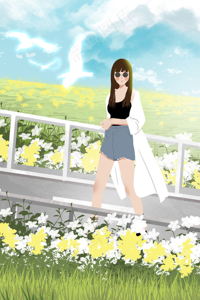 小长假花海风景旅游(3545X5315(DPI:300))psd模版下载