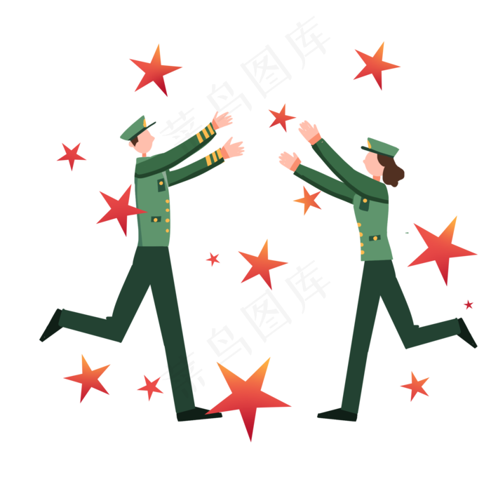 建党节党徽军人