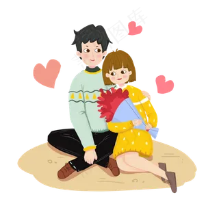 情人节情侣浪漫约会送花束