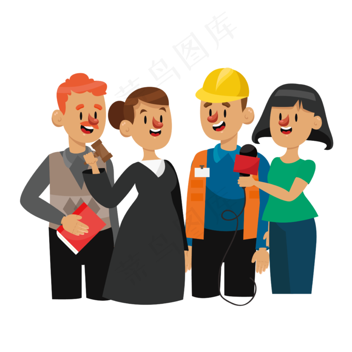 卡通劳动节职业矢量素材
