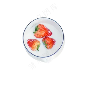 彩色草莓食物元素