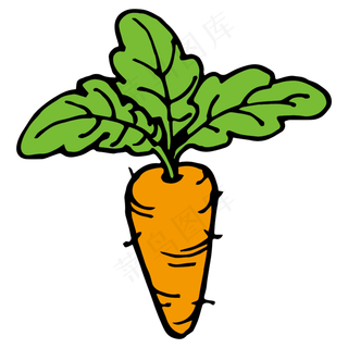 一根胡萝卜简笔画