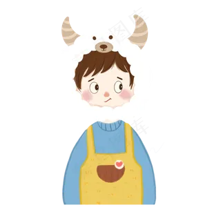 戴帽子的小男孩