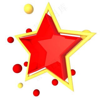 五四青年节红色五角星