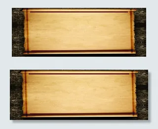 简单复古色彩招聘边框