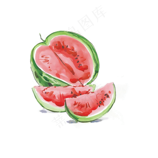 手绘西瓜水果免抠下载