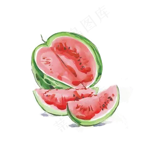 手绘西瓜水果免抠下载