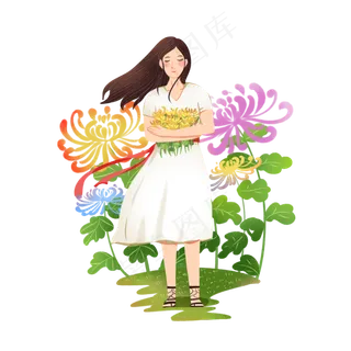 立秋处暑秋天手绘元素