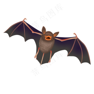 新型冠状病毒蝙蝠,免抠元素