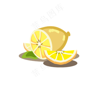手绘水果柠檬
