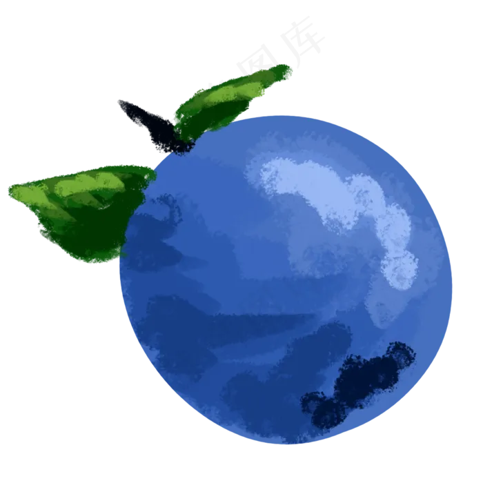 一个新鲜的蓝莓水果(2000X2000(DPI:300))psd模版下载