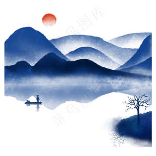 水墨山水意境山水