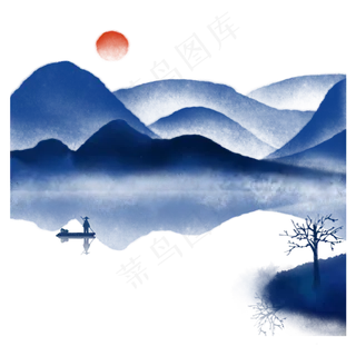 水墨山水意境山水