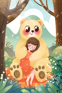 小清新春天节气女孩春困 小清新春天节气女孩春困