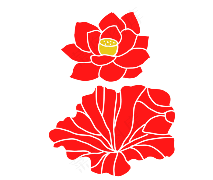 荷花花卉植物(2369X2000(DPI:300))psd模版下载