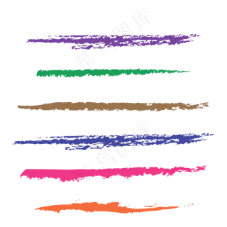 矢量彩色粉笔刷
