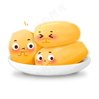 手绘水果超萌卡通雪莲果